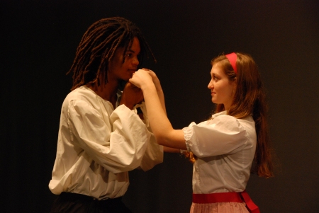 A photo of Gabriel and Evangeline at Holy Trinity Episcopal Academy Performance width=