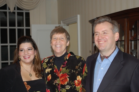 A photo of Michelle Areyzaga, Gwyneth Walker, and Drostan Hall